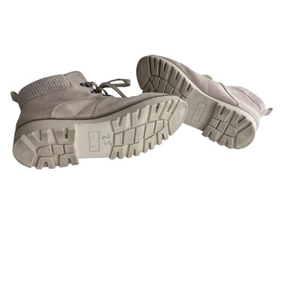 Cliffs by White Mountain Cream Beige Lace Up Hiking Boots Knit Cuff Size 7.5 - Picture 7 of 11